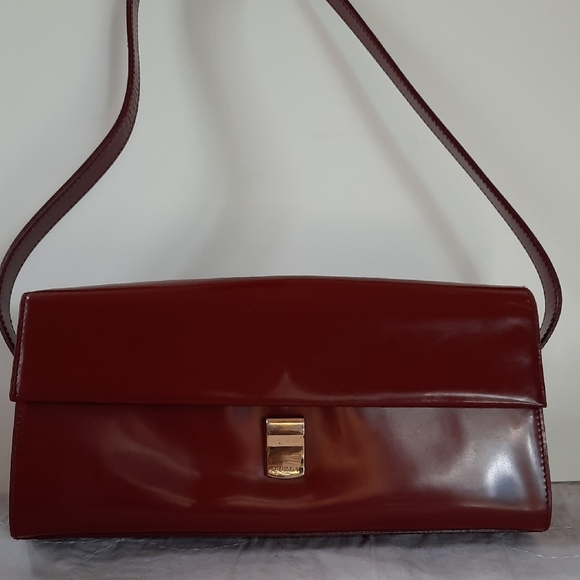 Furla Handbags - Furla Deep Red Leather Shoulder Bag